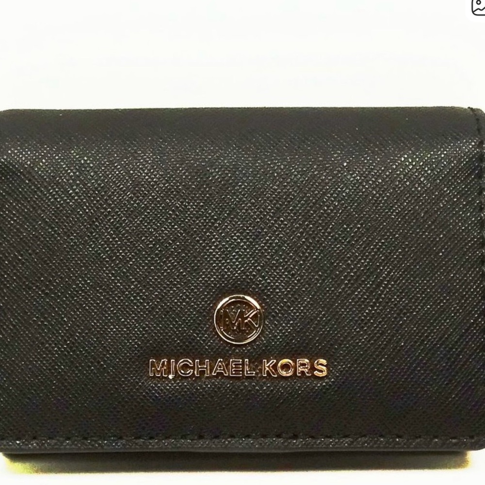 Michael Kors Black and Gold Card Holder